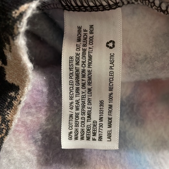 Wild fable cropped hoodie black multi dye color new with tags size large - Picture 13 of 14